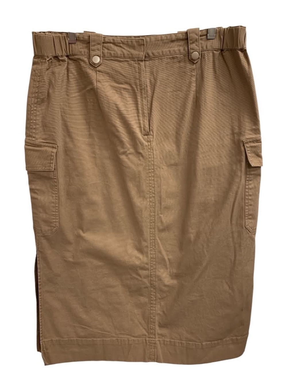 Addition Elle Khaki Cargo-Style Pencil Skirt Size Xl